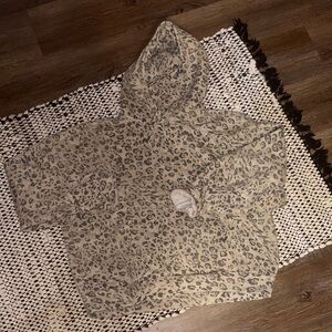 Hollister Baggy Cinch Fit Leopard Print Hoodie Size Small (Fits Oversized)